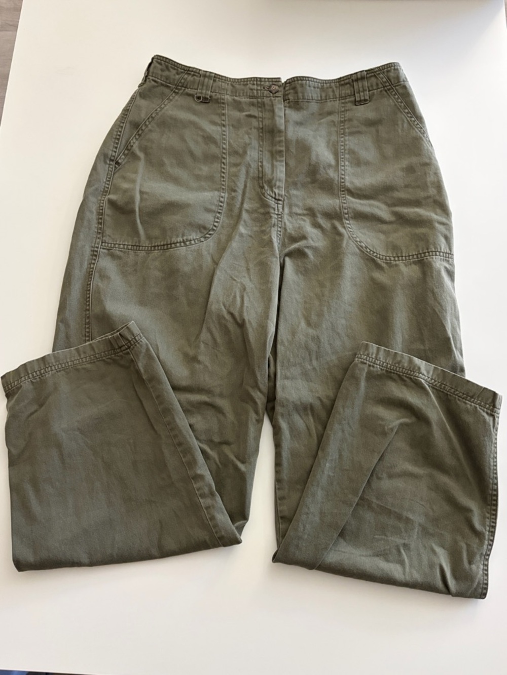 Women’s Marsh Landing Olive Green Wide Leg Jeans Size 16